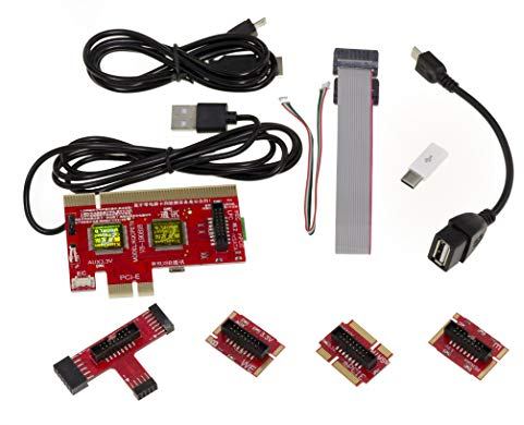 KALEA-INFORMATIQUE Comprobador de Tarjetas Postales 7 en 1 para Placas Base de PC y portátiles. Interfaces de Puertos PCIe LPC y EC DEBUG