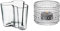 Iittala Set bestehend aus einem Windlicht 64mm klar + Einer Vase 95mm klar, aus Glas hergestellt, Set 1007037+1007578