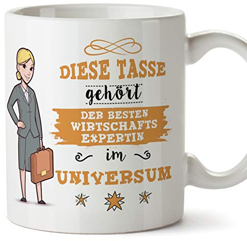 (Tazza in Tedesco) Economica. Expert Mug/Mug Gift Tazza da caffè Bella e Divertente - Questa Tazza appartiene al miglior Esperto di economia dell'universo - in Ceramica da 350 ml