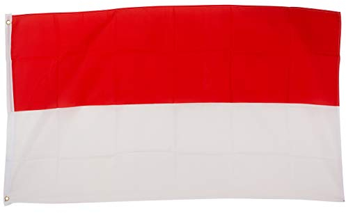 SCAMODA Bundes- und Länderflagge aus wetterfestem Material mit Metallösen, Outdoor Fahne & Flagge (Monaco) 150x90cm