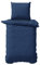 Class Home Collection Bettwäsche 135x200 Baumwolle 2 teilig Renforce Bettwäsche-Set mit Reißverschluss Uni Navy