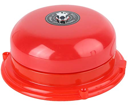 Sonew 4 Zoll 100 dB Feueralarm Glocke, Metall Feuerkontrolle-interne Schlag-Art elektrische Sicherheitsglocke Metall Elektrische Glocke12V/24V/220V(12V)