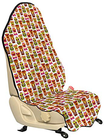 ABAKUHAUS Tiki Bar Universal Schon und Autositzbezug, Retro Hawaiian, Stoff für Fahrer Vordersitze Anti Slip, 75x145cm, Mehrfarbig