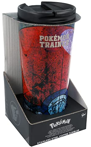 Stor8412497004560Aislado Acero Inoxidable Térmica Café Vaso, 425 ml Capacidad, Pokémon Distorsión