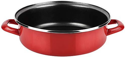 Fagor TARTERA OPTIMAX. TARTERA antiadherente doble capa, acero esmaltado 1,5mm de espesor, compatible con toda tipo cocina, inducción, cerquillo acero inoxidable. Apta lavavajillas (TARTERA, 24_cm)