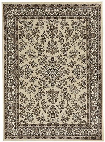 Hanse Home Design Kurzflor Wohnzimmerteppich Orient - Zabul Perser Look, Orientalischer Teppich für Esszimmer, Wohnzimmer, Schlafzimmer - Creme, 160x220 cm