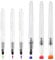 Pincel de Agua 6 Piezas Pincel Acuarela Water Brush Recargable Pincel con Deposito de Agua Rellenable Rotulador Acuarela Pinceles Acuarelas con Punta Fina y Piso para Pintura de Acuarelas