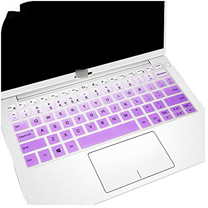 Keyboard cover Keyboard Protector for 2018 Newest Dell Xps 13 9370 9380 2017 Version Dell Xps 13 9365 13.3 Inch 13-9370 13-9365 Xps13 Silicone-Fadepurple