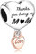 Annmors Liebe Dich Mama Herz Charms für Armband 925 Sterling Silber Anhänger