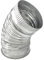 CAEXVEN Codo Rizado para chimeneas en Acero Inoxidable - Ángulo 45º - Serie lisa - 120 mm