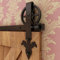 BONIKLUBA 203cm Schiebetürbeschlag-Kit 6.6FT Schiebetürsystem Komplettes Schienenrollen-Set Großes Rad Rollen für 100cm Weit Einzelne Holztür