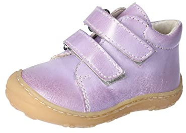 PEPINO Ricosta Mädchen Stiefel CHRISY,Kinder Boots,WMS:Mittel,lose Einlage,klettstiefel,booties,leder,kids,junior,flieder (110),22 EU