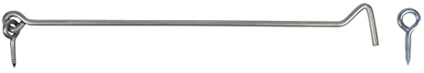 Alberts GAH 903879 - Gancio per tempesta zincato, con piastre angolari o occhielli, lunghezza 300 mm, diametro gancio: 5 mm
