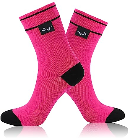 OTTERSHELL Wasserdichte, atmungsaktive Socken Geeignet für Outdoor-Aktivitäten wie Laufen, Radfahren, Bergwandern und Wandern (DE/NL/SE/PL, Numerisch, 39, 42, Rosa)