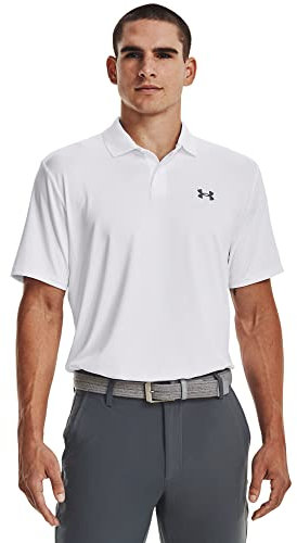 Under Armour Herren Ua Performance 3.0 Short Sleeve Polos, (100) White Pitch Gray, M EU