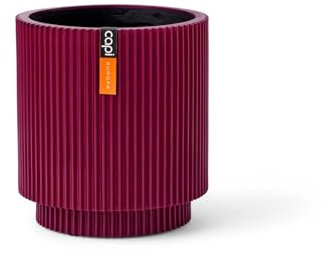 Capi Europe - Vase Cylindre Groove Colours - 19x21 - Violet - Ouverture Ø19 - Pot intérieur et extérieur - BGVP314