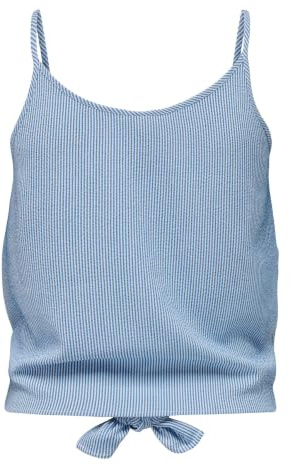 ONLY Women's Onllecey Sl Knot Singlet Noos WVN Blouse top