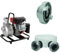T.I.P. Benzinmotorpumpe Wasserpumpe Gartenpumpe LTP 250/25 Mit C 52-Storz-Kupplung, 1,5 Zoll IG - 45,48 mm Und Bau- Und Industriegewebeschlauch Mit 2″ C 52-Storz-Kupplungen