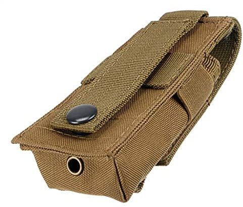 Tiuimk Outdoor M5 Tactical Flashlight Pouch Mini Small Bag Khaki
