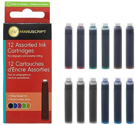 12 Manuscript Assorted Ink Cartridges