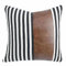 SHTGOI Kissenbezüge PU Leder Sofakissen Gestreift Couchkissen bezug 45 * 45cm Quadratische Dekokissen Flauschig Kissenbezüge Boho Kissenhülle Zierkissen bezug für Wohnzimmer Schlafzimmer Sofa Schwarz