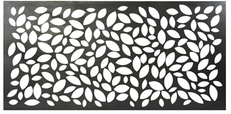 Chapa Perforada Decorativa de Hierro | Panel Metálico Hierro en Crudo | 2000x1000 mm | Ideal para Decoración de exteriores | Vallas, Celosías, Paredes, Balcones, Jardines | Mod. 34