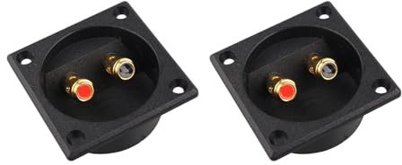 Jopto 2PCS 2-Way Square Speaker Terminal Box DIY Home Car Stereo Binding Post Terminal Cable Connector Screw Type Speaker Junction Board Acoustic Component Subwoofer Plugs Back Panel Universal Block