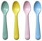 Home Stuff Spoon Mixed Colours 4pcs-Kids Classic Spoon- Plastic Won't Break and It's Harmless - Reusable for Kids Home Kitchen or Picnics USE.