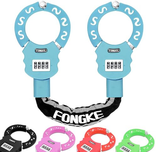 E Scooter Schloss Zahlenschloss, 8mm Handschellenschloss Ohne Schlüsse, Fahrradschloss Hohe Sicherheit, Anti-Diebstah Kabelschloss, Schloss für E Scooter Xiaomi, Segway Ninebot und Andere (Blau)