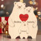 Personalisiertes Holzkunstpuzzle der Bärenfamilie mit 1-8 Namen,Holz Bär Tier Skulpturen Desktop Ornament Heim Büro Tischdekoration Ideen Geschenk für Weihnachts Jubiläum Muttervatertag Geburtstag