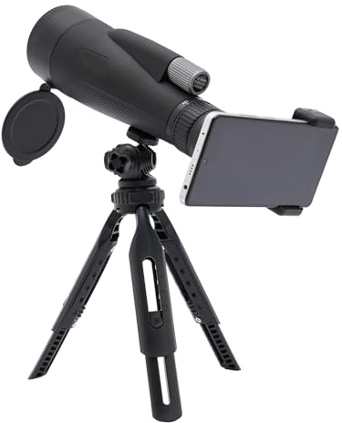 LOIRIIC Vogelbeobachtung Spektive Smartphone Adapter Tischstativ HD Wasserdicht Porro Prisma Abgewinkelt Spektiv Spotting Scope für Vogelbeobachtung, Wildtiere, Bogenschießen, Astronomie