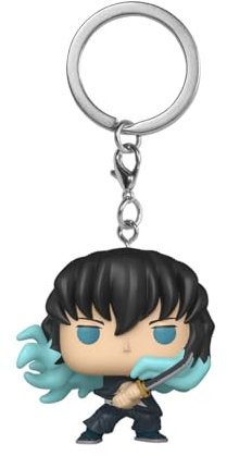 Funko Pop! Keychain: DS - Muichiro - (Attack) - Demon Slayer- Neuartiger Schlüsselanhänger - Vinyl-Minifigur Zum Sammeln - Strumpffüller - Geschenkidee - Offizielle Handelswaren - Anime Fans