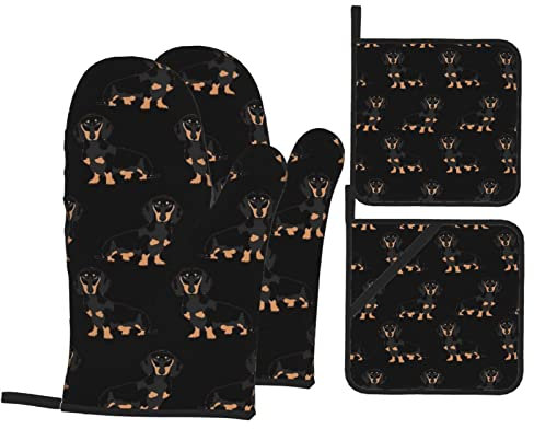 Ofenhandschuhe und Topflappen für Hunde. Hitzebeständig und wasserdicht. Mit Aufhängeringen. Für Küche, Grillen, Backen und Kochen.