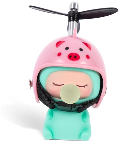 Anneome Fahrradhelm-Ornament Für Junge Mädchen Helmpuppe Dekoration Leicht Zu Installieren Passt Zu Fast Jedem Helmtyp Sicher Und Langlebig