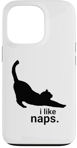 iPhone 13 Pro FUNNY CAT I Like Naps Cute Kitten Silhouette Case