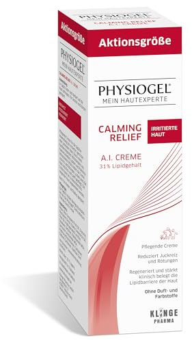 PHYSIOGEL Calming Relief A.I. Creme 200 ml - beruhigende Hautcreme für empfindliche Haut - regenerierende Körpercreme bei Juckreiz und Reizungen der Haut