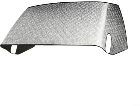 Copertura portatile per parabrezza di camper, protezione termica per parabrezza per tutte le stagioni, adatta per finestrini anteriori Ford modelli 1997-2020, Argento 207x157x74cm