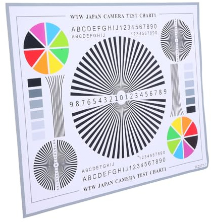 Angoily Farbkreis Testtafel CCTV Fokus Kalibrierungskarte 40x30cm für Überwachungskameras Innen Außen Objektivjustierung Klebstoffbeschichtet Testtafel zur Bildschärfeoptimierung