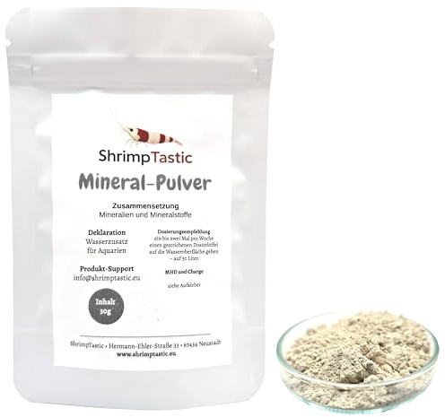 Mineral Pulver (30g) Wasserzusatz für Garnelen, Welse, Krebse, Schnecken, Wirbellose