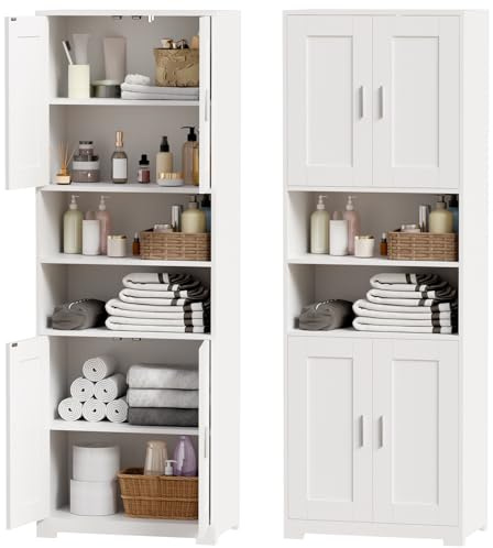BEWISHOME Armoire de Salle de Bain, Meuble Salle de Bain Rangement