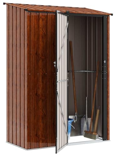 vidaXL Gartenhütten Braun 140,5 x 74 x 200 cm Metall