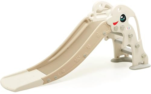 Baby Vivo Toboggan pour Enfants Aire de Jeux Toboggan - Jeu d'Extérieur et à l'Intérieur - Jardin Dauphin en Brun/Café