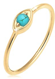 Elli Ring Damen Evil Eye Howlith Talisman in 925 Sterling Silber