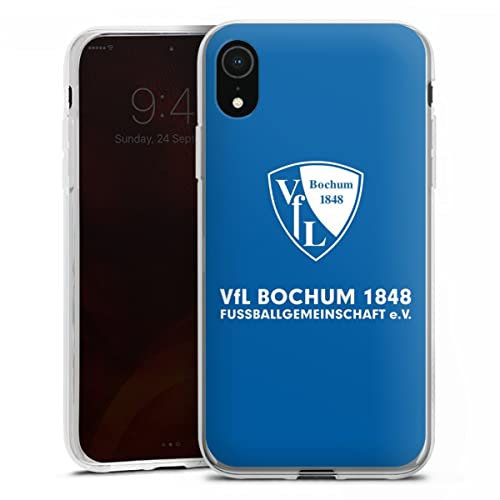 Silikon Hülle kompatibel mit Apple iPhone Xr Case transparent Handyhülle VFL Bochum Offizielles Lizenzprodukt Fußball