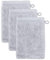 möve Superwuschel Waschhandschuh 15 x 20 cm aus 100% Baumwolle, silver 3er Set