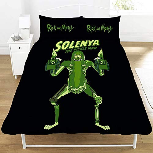 Rick & Morty Bettwäsche-Set für Doppelbett, Polyester, Mehrfarbig