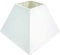 Tisch-Lampenschirm, weiß *quadratisch*, Baumwolle, kaschiert, lichtdurchlässig Du25x25 /Do11x11/schräge H= 16cm/ Befestigung unten E27, max.40Watt