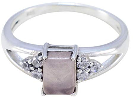 bagues de quartz rose cabochon de pierres précieuses naturelles pierres précieuses - argent 925 quartz rose rose anneau de pierres précieuses naturelles - bijoux plus vendeur cadeau pour st. bague