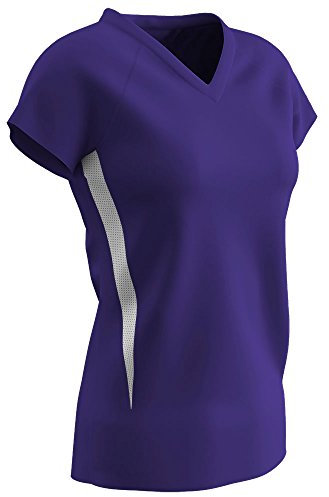 CHAMPRO Spike Volleyball-Trikot für Damen, Polyester, Violett, Weiß, Größe M