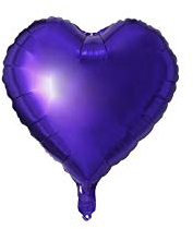 20x Folienballon Herz Ø 45cm Helium Luftballon Herzballon Folienballons für Hochzeit Geburtstag Jahrestag Geschenk (Lila)